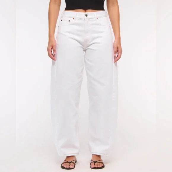 Abercrombie & Fitch White Barrel Jeans sz 24 - Picture 3 of 9